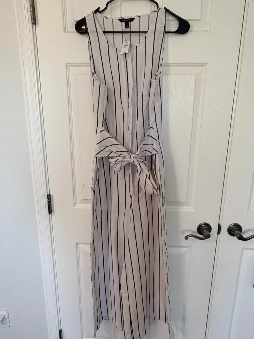 NWT Banana Republic Size 8 Tall Linen-Cotton Wide-Leg Cropped Jumpsuit Inseam24”